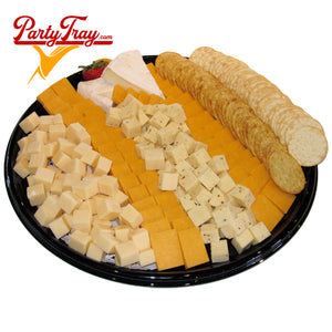 Domestic Cheese Selection with an Assortment of Crackers